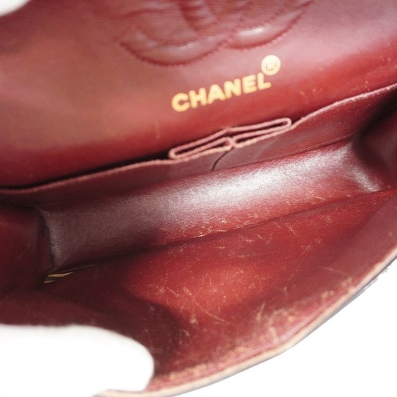 Chanel Shoulder Bag Matelasse W Flap Chain Lambskin Black Women's - Picture 4 of 16